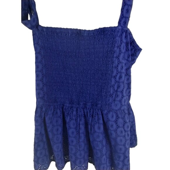 Sofia Jeans Womens 3X Blue Peplum Tank Top New with Tags - Picture 4 of 11